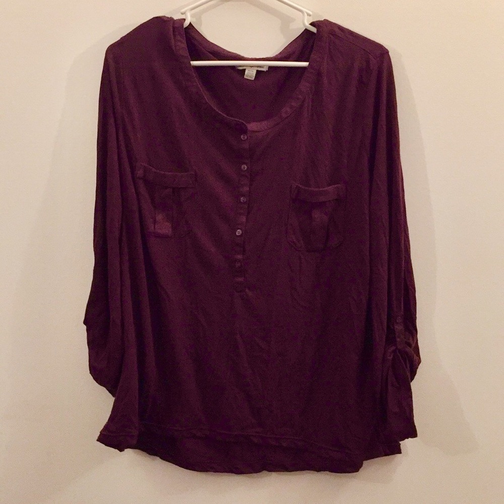 Burgundy top